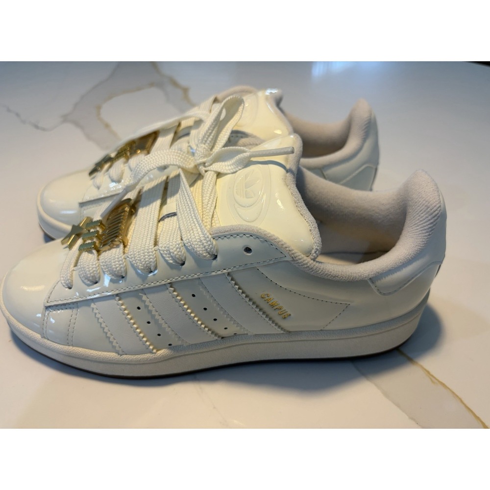 NWOB Adidas Campus 00s Women's Size 9 Off White Gold Charm Y2K Sneakers